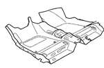 Saab 9.3 2003-2005 FRONT CARPETS GREY 12803039