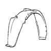 Saab 9.3 99-02 FENDER LINER LEFT 4959417