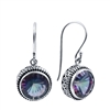 Sterling Silver Round Mystic Topaz Earrings