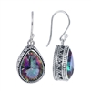 Sterling Silver Mystic Topaz Teardrop Earrings