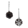 Sterling Silver Smokey Topaz Faceted Hexagon Earrings
