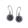 Sterling Silver Faceted Round Mystic Topaz Dangle Earrings