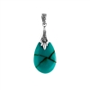 Sterling Silver and Turquoise Teardrop Pendant