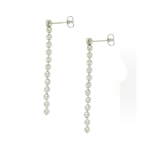 Sterling Silver Diamond-Cut Dangle Earrings