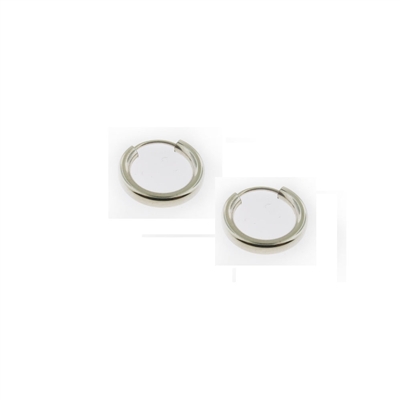 Sterling Silver Hoop Earrings-15mm