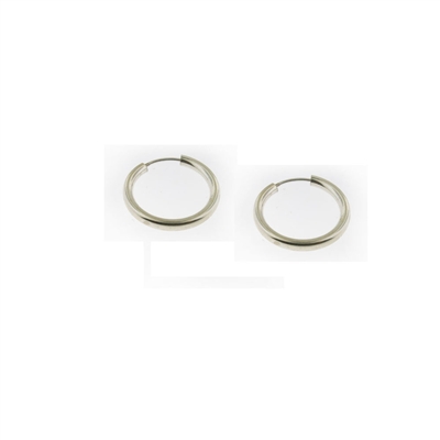 Sterling Silver Hoop Earrings-19mm