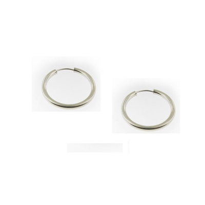 Sterling Silver Hoop Earrings-21mm