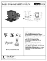 Single Fixed Head Specifications