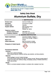 Aluminium Sulfate-Dry SDS
