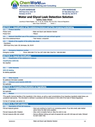 SDS Water and Glycol Leak Detection Solution