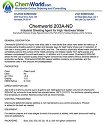 Chemworld 203A-ND  Product Bulletin