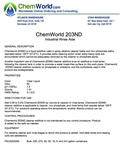 Chemworld 203ND  Product Bulletin