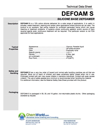 DEFOAM S Product Bulletin