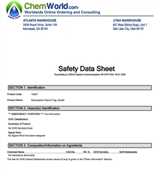 Dipropylene Glycol SDS