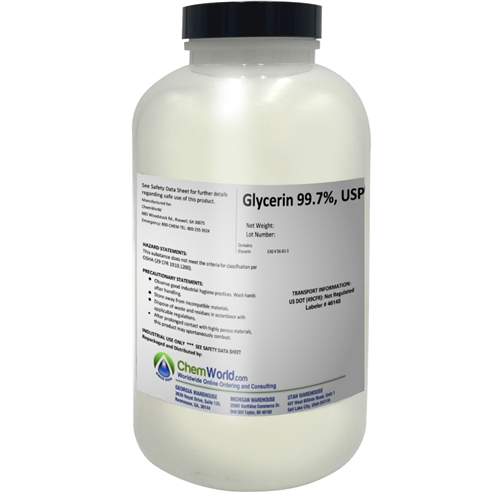Glycerin, NF 99.7% (Natural Vegetable Origin)