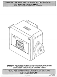 Instruction Manual MEC-O-MATIC 2400T DC