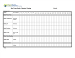 Hot Water Boiler Testing Log Sheet