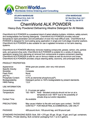 ChemWorld ALK POWDER Technical Information