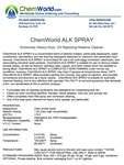 ChemWorld ALK SPRAY Technical Information