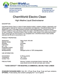 ChemWorld ELECTRO CLEAN Technical Information