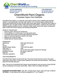 ChemWorld PAINT ORGANIC Technical Information
