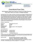 ChemWorld RUST CITRIC Technical Information