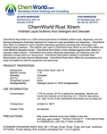 ChemWorld RUST XTREM Technical Information