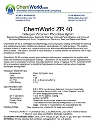 ChemWorld ZR 40 Technical Information