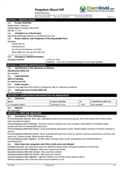 Propylene Glycol USP SDS