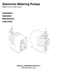 Electronic Metering Pumps Manual