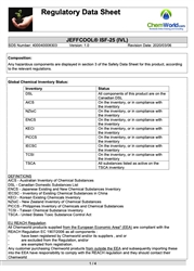 Jeffcool ISF25 Regulatory Data Sheet