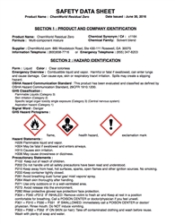 ChemWorld Residual Zero SDS