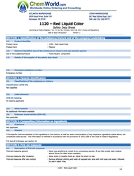 SDS Red Food Grade Colorant