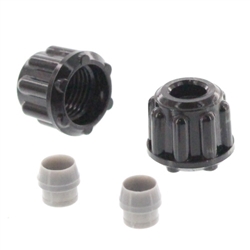 Stenner 1/4" Hose Fittings (Nut & 1/4" Ferrule) - QTY 2