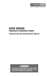 Stenner S420 Installation Manual