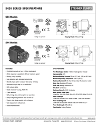 Stenner S420 Specifications