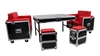 OSP ATA-GR-SET1-RED Green Room Furniture Set - Black with Red Cushions