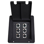 Elite Core Stage Pro Audio Floor Box with 4-XLR & 2 Ethercon Connectors