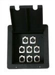 Elite Core Recessed Stage Pro Audio Floor Box with 8 -XLR Connector Plug