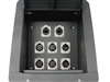 Elite Core Recessed Stage Floor Box 4 XLR Female & 2 XLR Male & 2 Ethernet RJ45