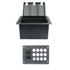 Elite Core Recessed Floor Box With 12 D Holes and Duplex AC Outlet