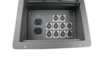 Elite Core Recessed Stage Audio Floor Box w/ 10 XLR Mic Connectors & AC Outlets