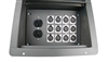 Recessed Stage Audio Floor Box w/ 12 XLR Mic Connectors & AC Outlets