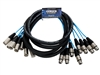 elite core 8 Channel 10' fan to fan xlr extension snake