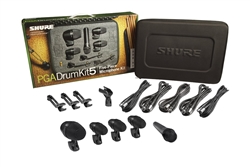 Shure 5 Microphone Studio Live Drum Kit Package PGADRUMKIT5