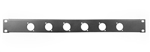 1U Space Punched Rack Panel 6 holes XLR D series Black Metal by Elite core
