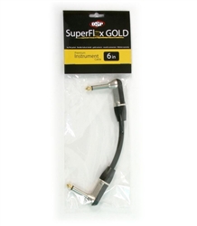 OSP SuperFlex GOLD Premium Instrument Cable 6 Inch RA-RA