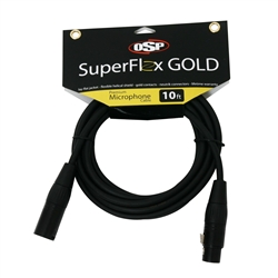 SuperFlex GOLD Premium Microphone Cable 10 FT