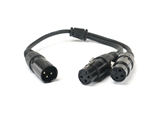 SuperFlex GOLD 1â€™ ft Y Patch Cable (2) XLR Female to (1) XLR Male