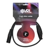 vrl dmx 3 pin lighting cable 2'